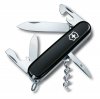 Victorinox Spartan 1.3603.3 - Scyzoryk składany z korkociągiem, otwieraczem do puszek i śrubokrętem do kempingu i codziennego użytku, z etui - Czarny